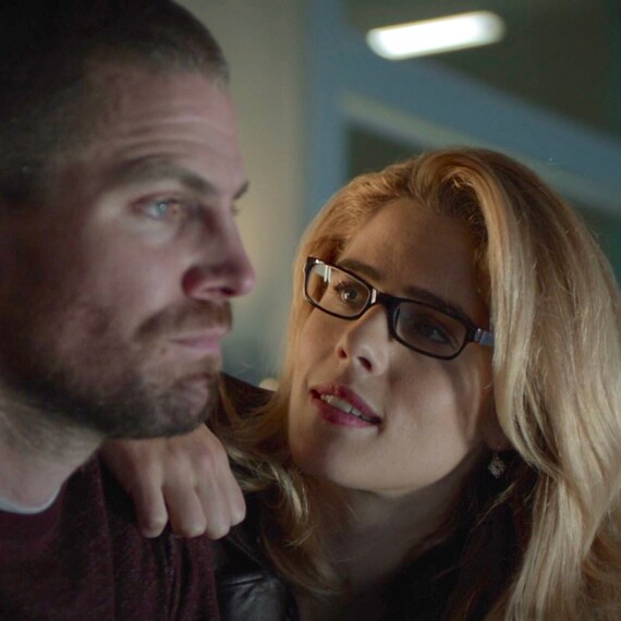 Worn By Felicity Smoak In Arrow Silver Dangle Earrings Etsy