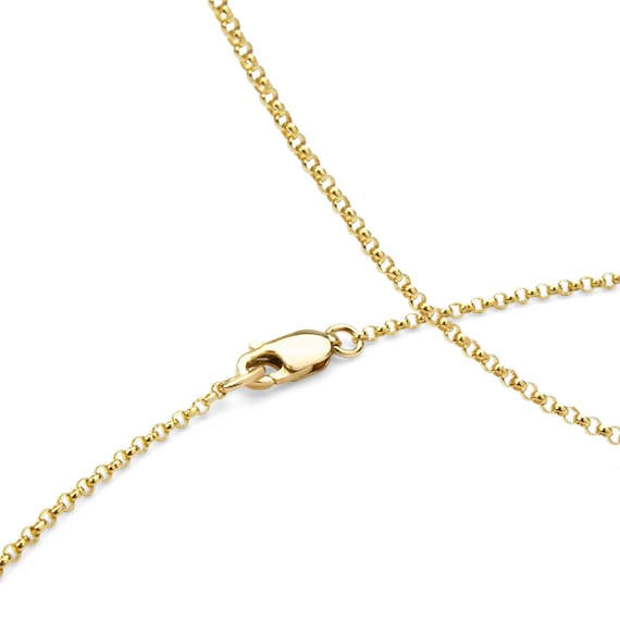 Thin Gold Rolo Chain Necklace Gold Filled Pendant Chain
