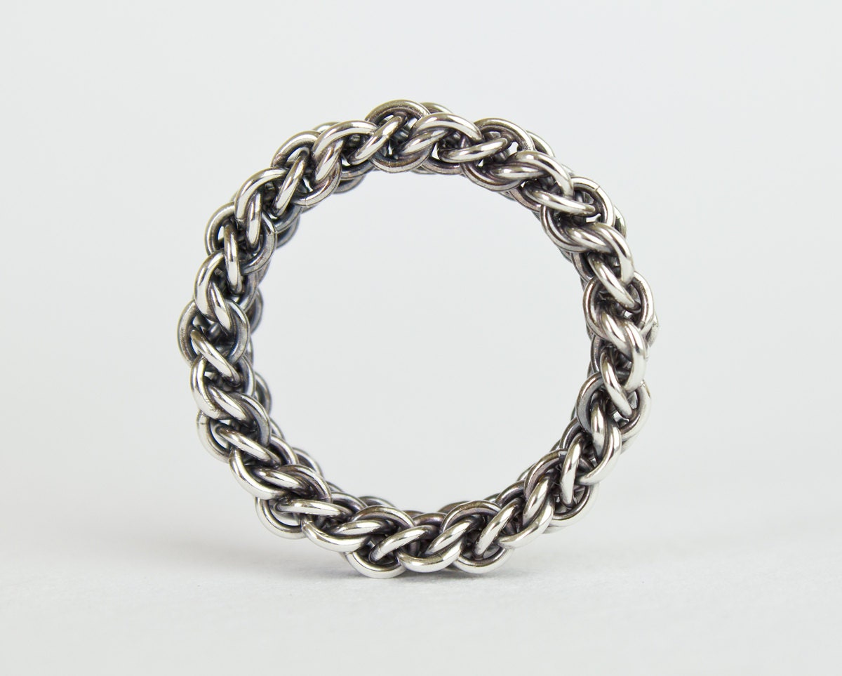 Mens Silver Ring Thick Fused Argentium Sterling Silver Etsy