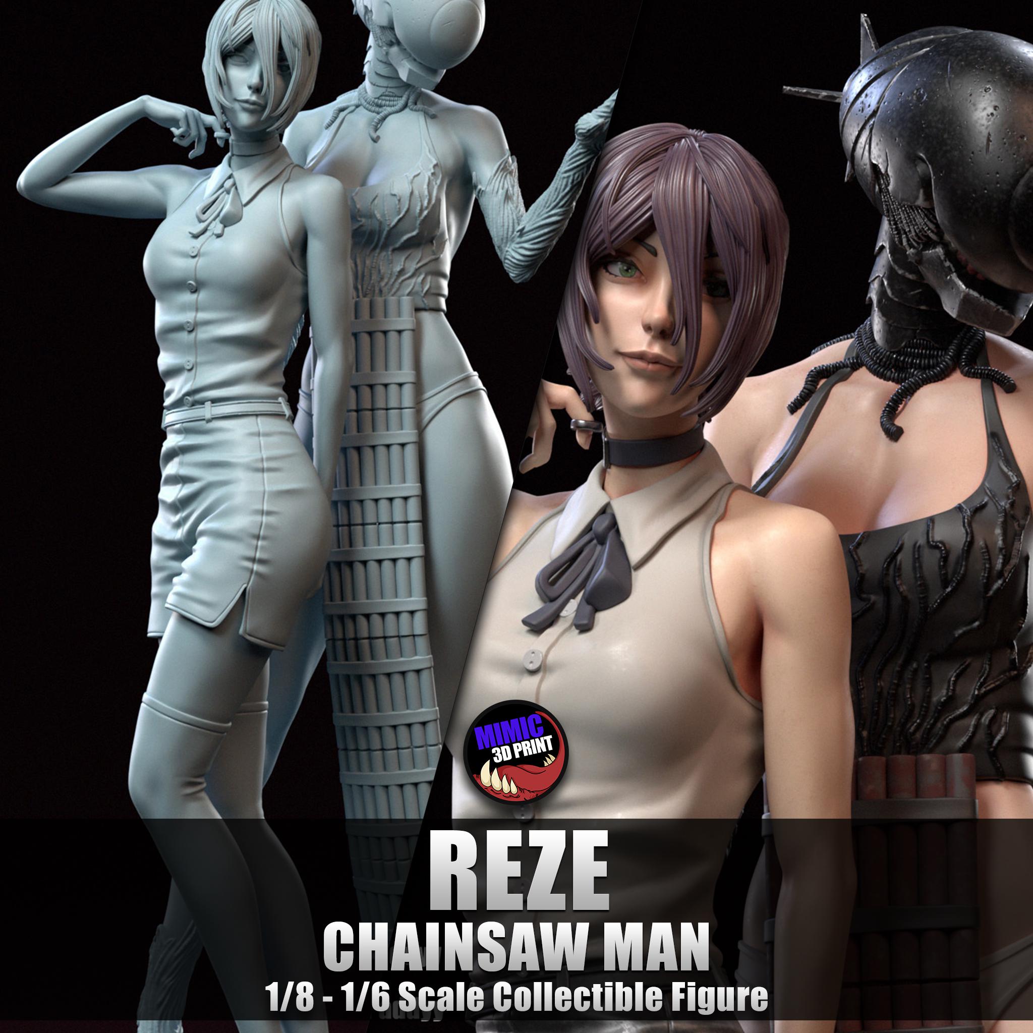 Chainsaw Man Reze Action Figure - 33cm Tall Anime Model, Great Collection Decor Gift