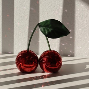 Handmade Small Red Disco Cherries for Apartment and Home Decor