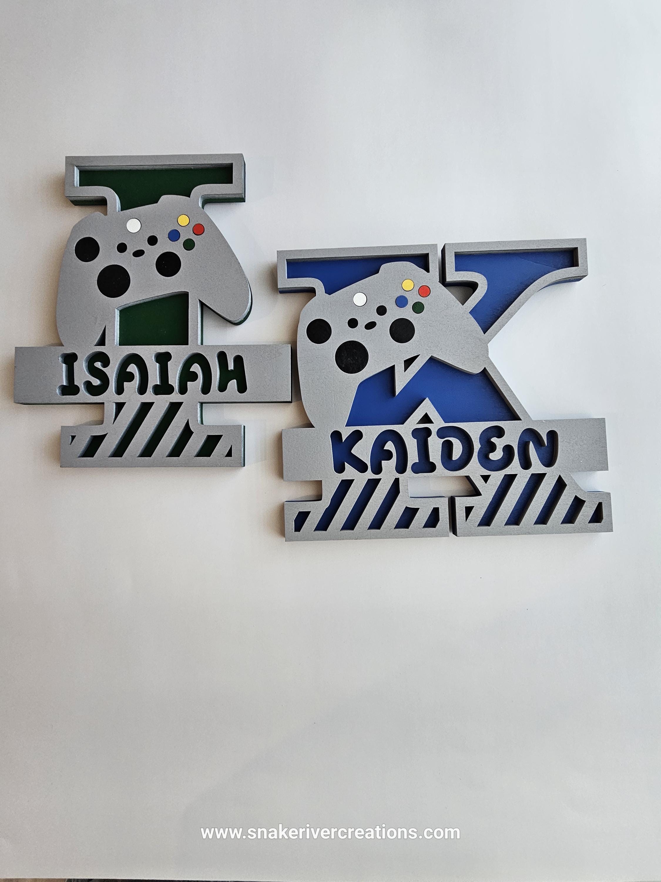 Gamer Name Sign Personalized Gamer Name Sign | Hand-painted Controller, Kids Room Decor ...