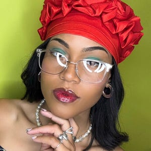 Casquette turban de luxe avec gros nœuds pour femme, cravate auto-gele africaine exagérée, couvre-chefs de fête nigeria, élégant chapeau de dame pour événements spéciaux
