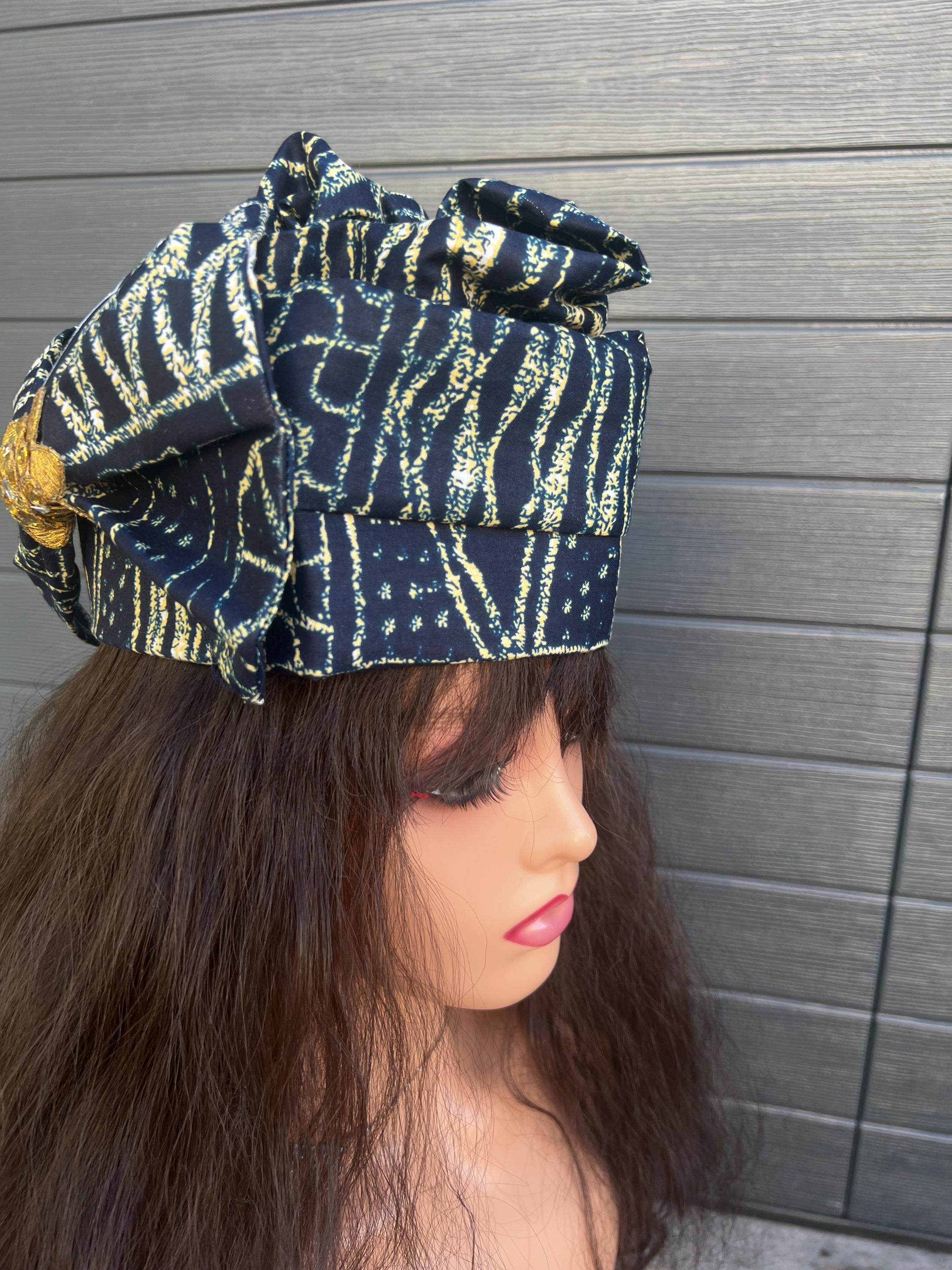 Designer Headpiece- Rare Elegant Classy One Of A Kind Hand Made Auto Gele - NWOT Amazon.com: Nigerian headwear for Women African headscar  main image 4