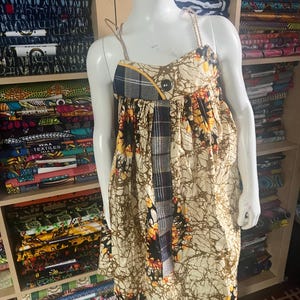 mini Kaba for child 12 to 15years with Ankara fabric ,African fabric clothes