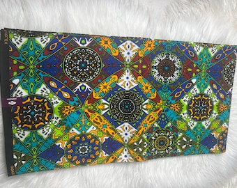 Nigerian African Ankara Print Fabric Multicolor Vibrant Patterned Textile, 100% Cotton African Fabric for Sewing **ITEM SOLD by YARD**