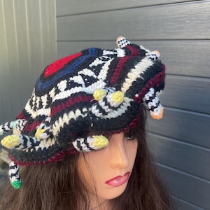Traditional Bamenda Toghu Cap | African Multi-Color Grassfield Hat | Handmade Cameroon Neyang Hat | Men Women Costume Accessory |