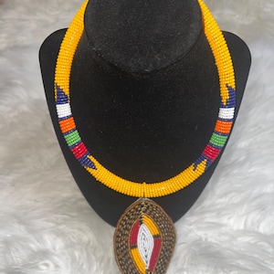 Handmade African Beaded Necklace | Colorful African Jewelry | Tribal Necklace for Women | Ethnic Beads Gift for Her | Maasai Beaded Necklace