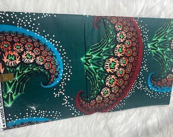 Vintage Diana Von Furstenberg Extra Large Square 100% Cotton African Ankara Print Fabric, African Fabric for Sewing **ITEM SOLD by YARD**