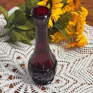 Bullseye Ruby Red Wheaton Bud Vase
