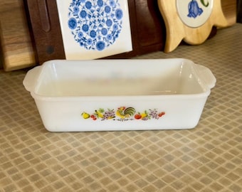 Anchor Hocking Fire King 'Chanticleer Rooster' Loaf Pan