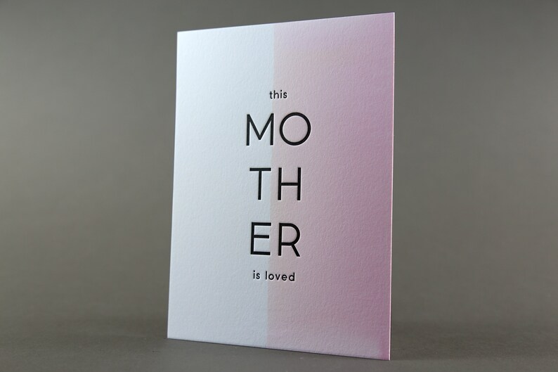 Limited Edition 5 x 7 Letterpress Art Print: This Mother is Loved image 1