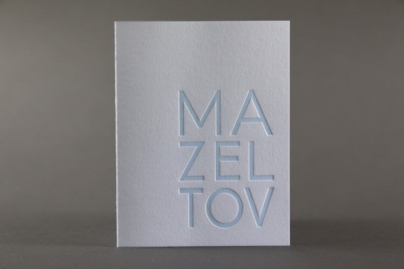 N 506 : Mazel Tov carte-cadeau bleue ou enveloppe dargent image 1