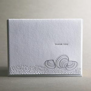Shells Thank You Letterpress Greeting Card
