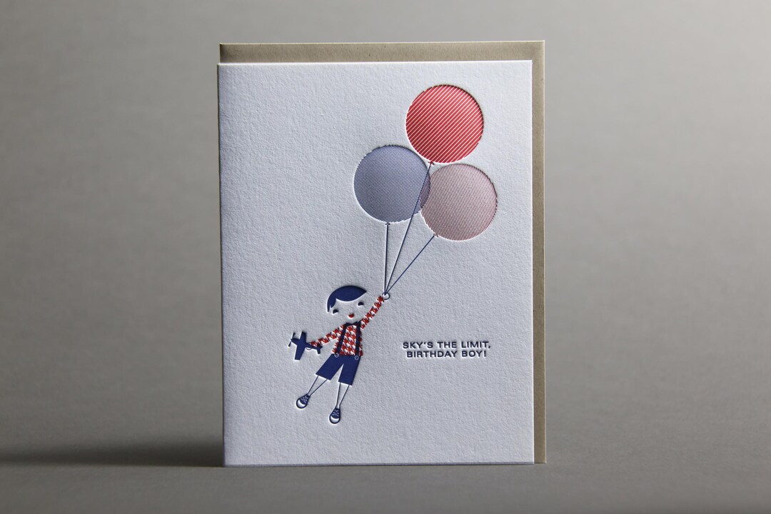 Biglietto Di Compleanno 'Time To Celebrate!', Formato 15x15 Cm, Con Palloncino Viola, Carta Riciclata 360g, Fatto A Mano UK