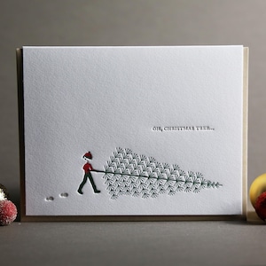 Letterpress Weihnachtskarte: Urlaubs-Briefpapier