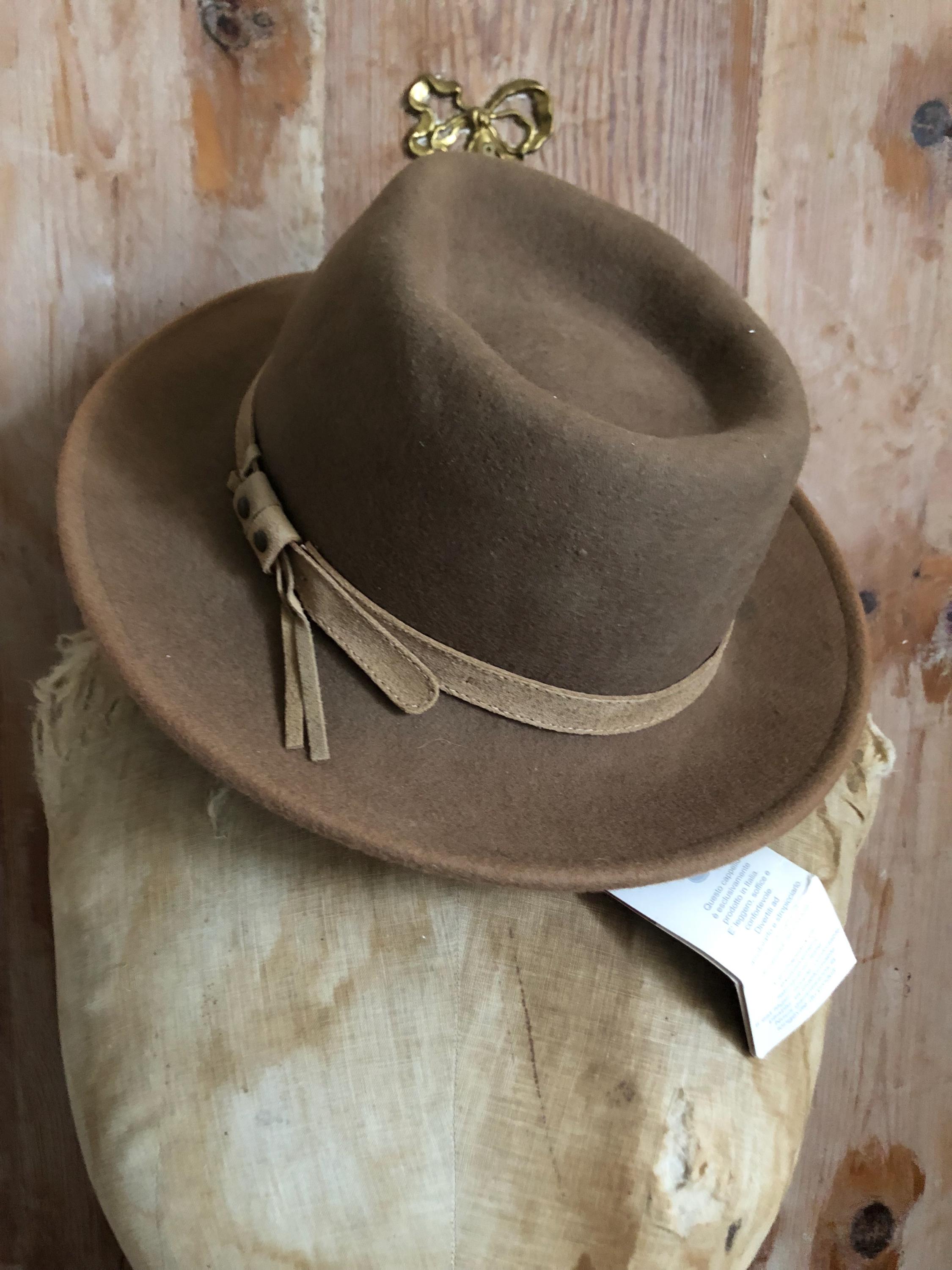 Italian SPIRITO Waterproof Crushable Wool Felt Trilby Fedora New Old Stock Hat Sz 58