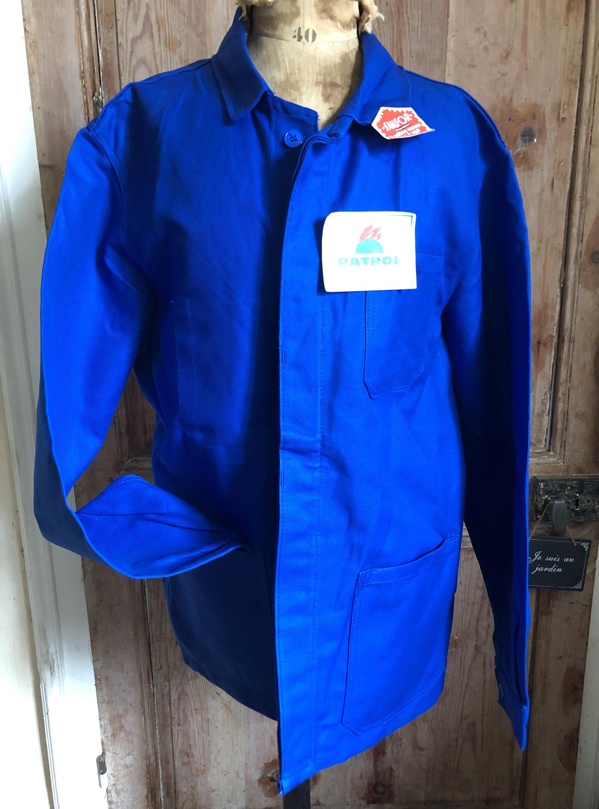 Blue Bolt Mens Blue Chore Jacket Bleu De Travail