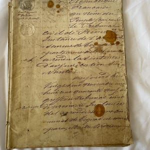 Antique French Handwritten Notary Manuscript 84 BACK to BACK PAGES Dated 1849