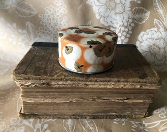 Vintage French COTY Teinte Peche Loose Powder Box Design Rene Lalique c1930s