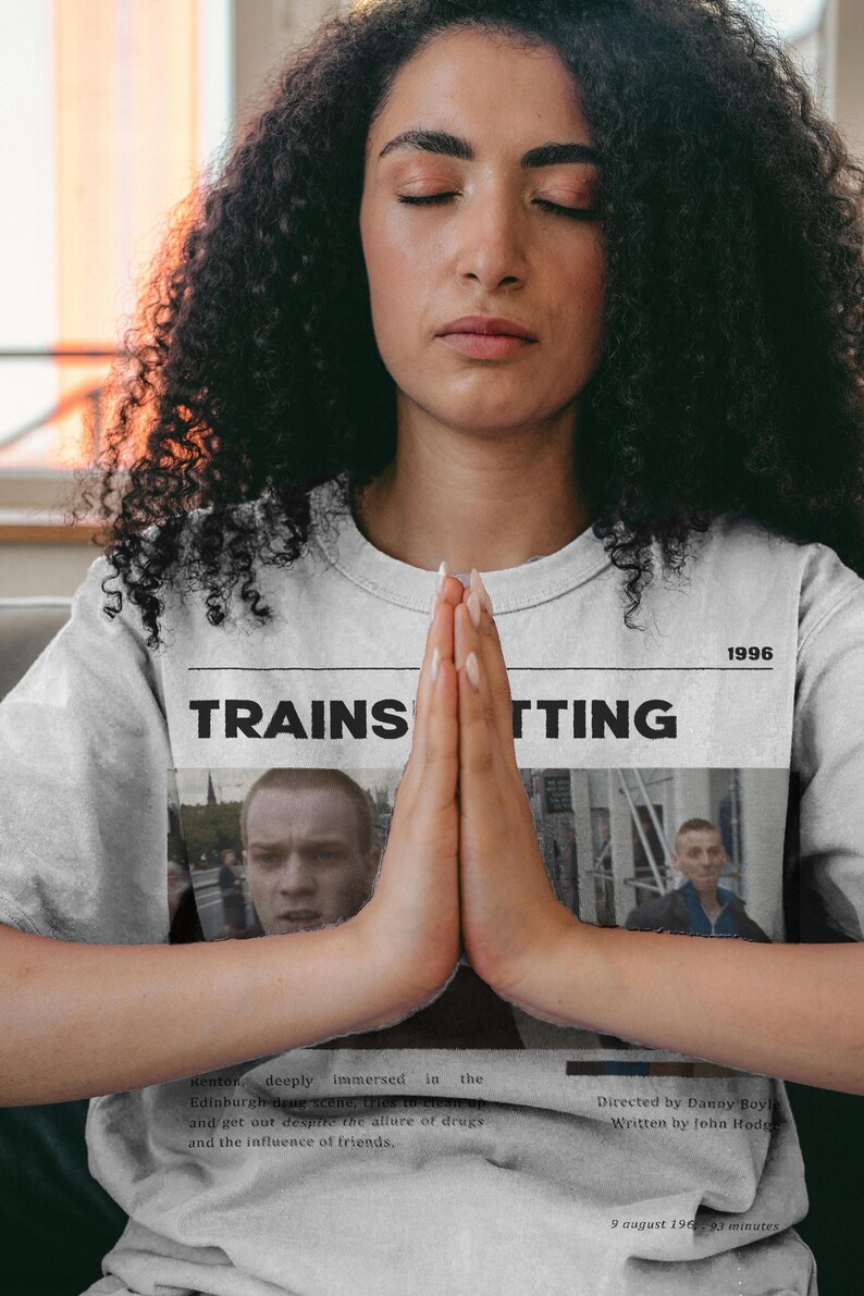 Trainspotting Shirt Choose Life Vintage Graphic Tee, 90s Retro Cult Movie T-Shirt, British Cinema Edgy Streetwear Gift for Men Women image 8