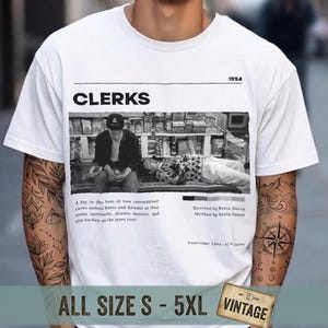 Clerks T-Shirt | Iconic 90s Cult Film Graphic Tee | Kevin Smith Movie Shirt | Indie Cinema Cinephile Gift
