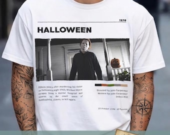 Michael Myers Shirt Halloween Movie T-Shirt, Vintage Horror Film Graphic Tee, Slasher Fan Gift, Retro Spooky Season Tshirt, Horror Apparel