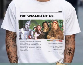 Wizard of Oz Shirt, Vintage Movie Poster Tee, Classic Film T Shirt, Retro Hollywood Graphic Tee, Fantasy Movie Shirt, Cinephile Gift