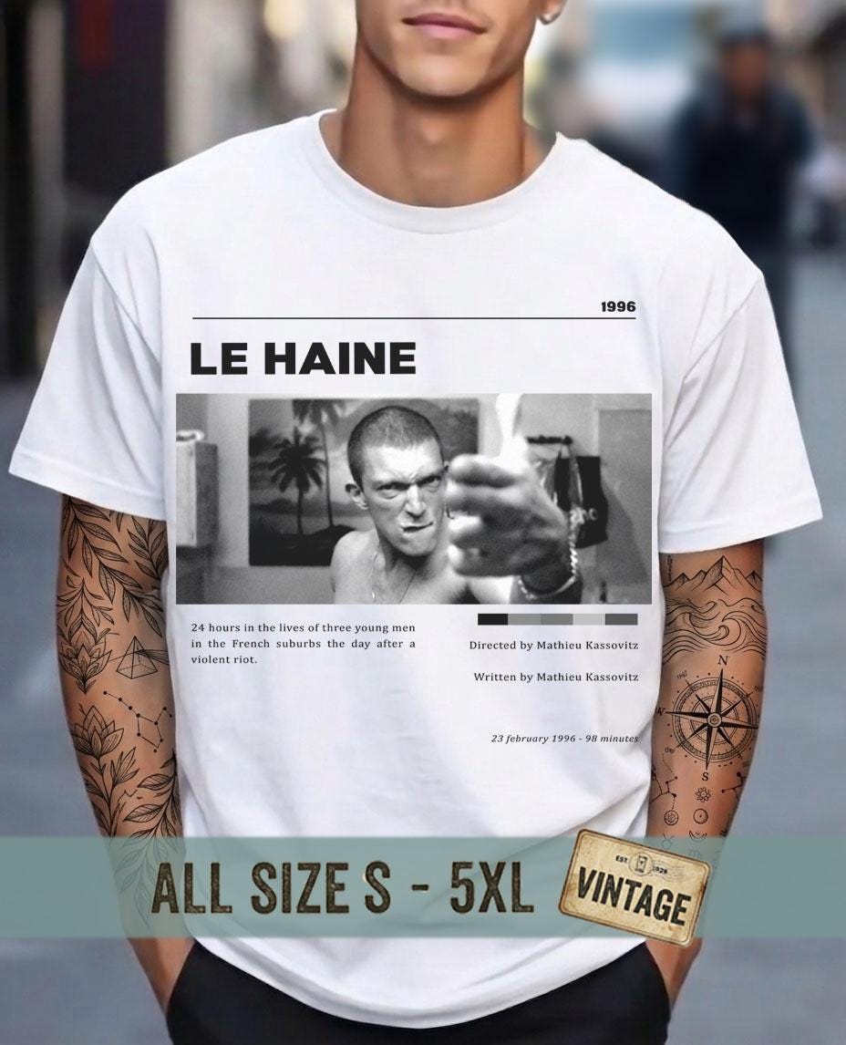 La Haine T-shirt | Vintage Cult Film Tee | French Cinema