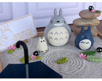 Totoro Zen Garden | Studio Ghibli Miniature Sand Garden with Soot Sprites