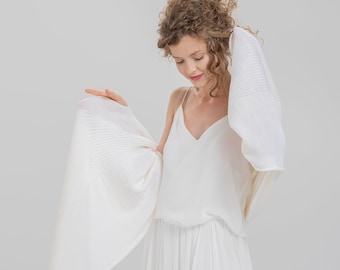 Bridal Shawl Merino Wool Wedding Wrap Bridal Cape