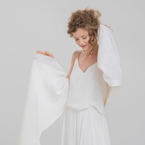 Bridal Shawl Merino Wool Wedding Wrap Bridal Cape image 1