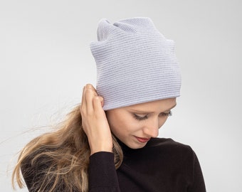 Wollmütze Merino Slouchy Hut