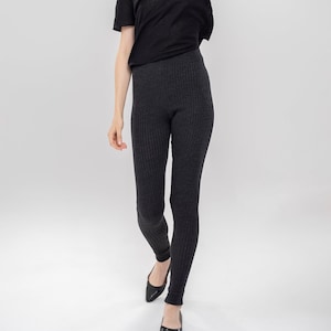 Merino Leggings Knitted Pants Long Johns Warm Woolen Legwear