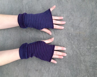Arm Warmers Fingerless Gloves Pure Merino Wool