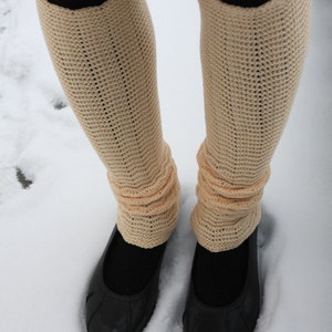 Leg Warmers Merino Legwear Cream Vanilla Color Legwarmers Spats Boot Cuffs