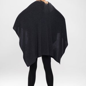 Cape Open Front Poncho Pure Merino Cover-up image 6