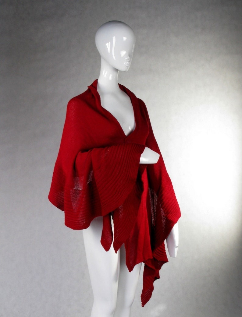 Merino Wrap Woolen Shawl Knitted Cape Mother's Day Xmas Birthday gift for her Schal Chale en laine Stola Merino image 1
