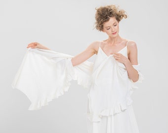 Brautschal - Merino Hochzeit Wrap - Brautschal