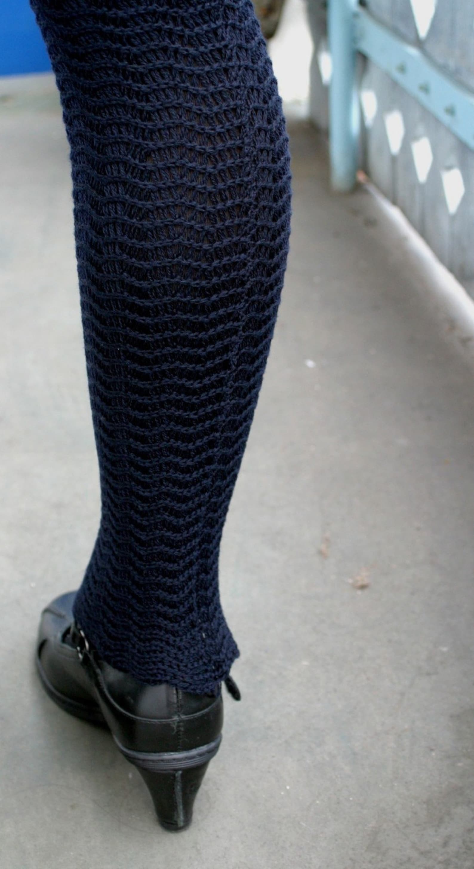 Leg Warmers Navy Blue Legwarmers Jambieres Pure Merino Woolen Etsy