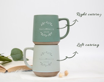 Personalized Gift with Name & Logo - Matte Ceramic Cup Family,Valentines gifts,Custom Mug for Birthday gift,Housewarming gifts