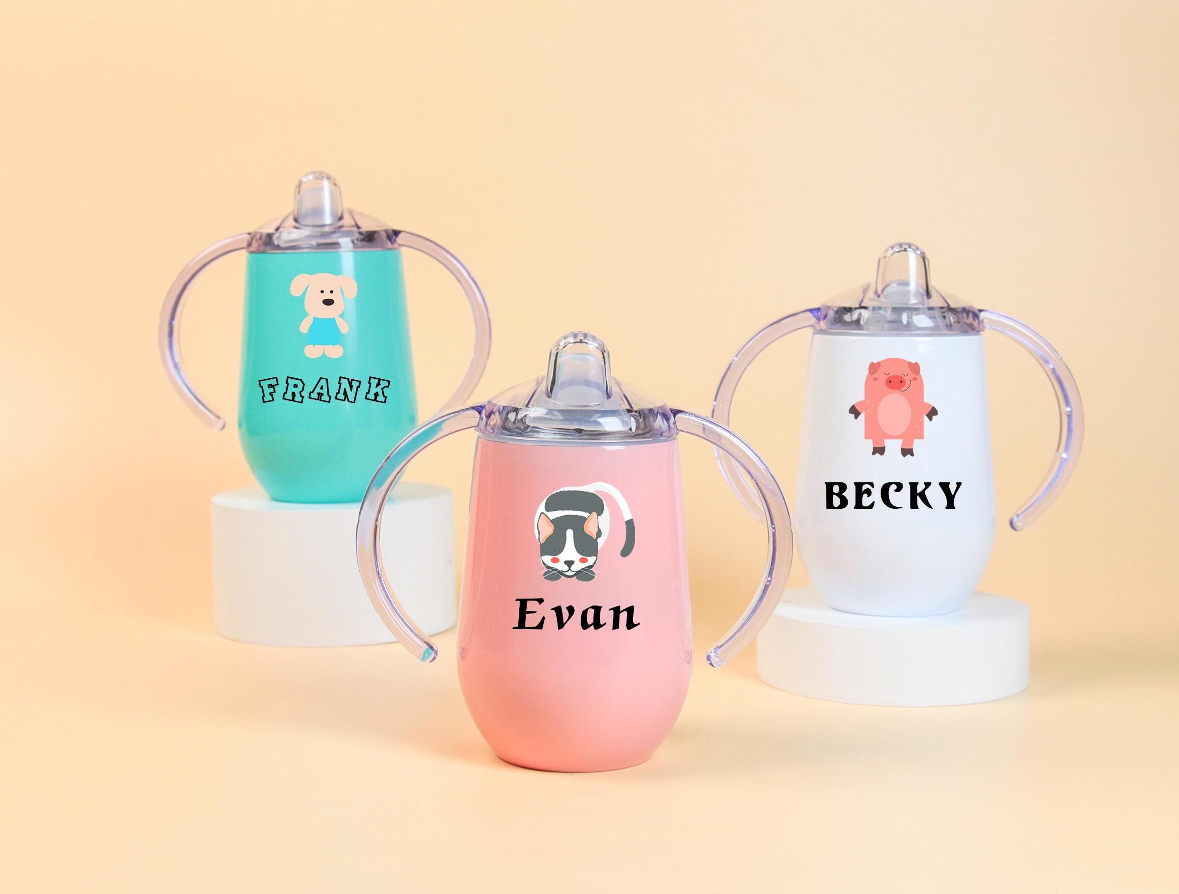 Personalised Sippy Cup,Engraved Name Sippy Cup,Stainless Steel Kids Cup,Baby Gift,Birthday Gift,Gift for kid,Baby boy Gift,Baby Training Cup
