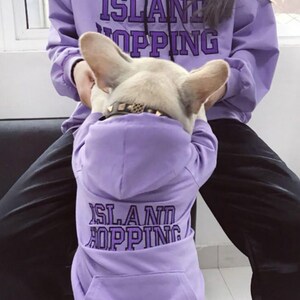 Personalized Adorable Dog Hoodies Custom Pet Clothing with Pet Name Custom Doggie Sweatshirt Matching Dog Owner Personalized Gifts Ideas