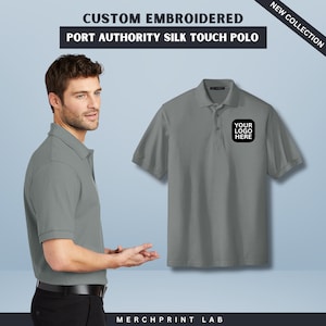 Custom Embroidered Polo, Personalized Company Office Work Shirts, Custom Logo Text Polos, Business Polos For Men and Women Gifts