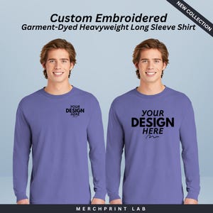 Embroidered Tshirt, Custom embroidered father tshirt, custom embroidered shirt, Custom embroidered photo, Embroidered Comfort Colors Tshirt