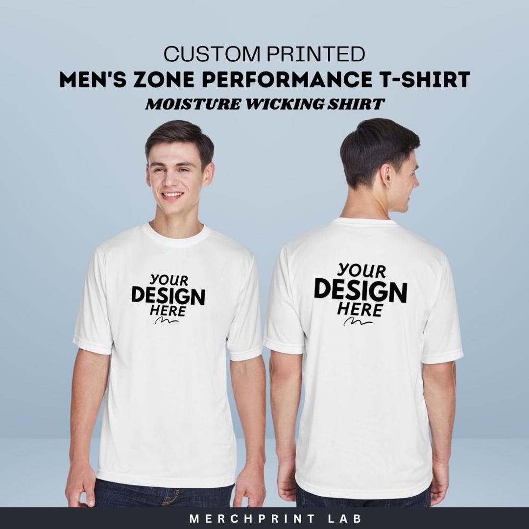 Custom Printed Dri-fit Performance T-shirt: Moisture Wicking Polyester ...