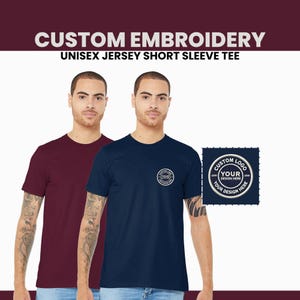Custom T Shirt Personalized Embroidered T-Shirts Embroidered Tee Custom Top Embroidered T-shirt Gift for Him Personalized Gifts