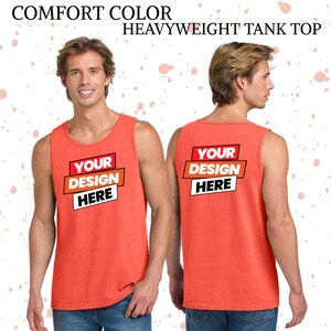 Custom Printed Comfort Colors Unisex Garment-Dyed Tank Top For Man And Women Personalized Gift Tank Custom Design Logo Custom Ladies Tank