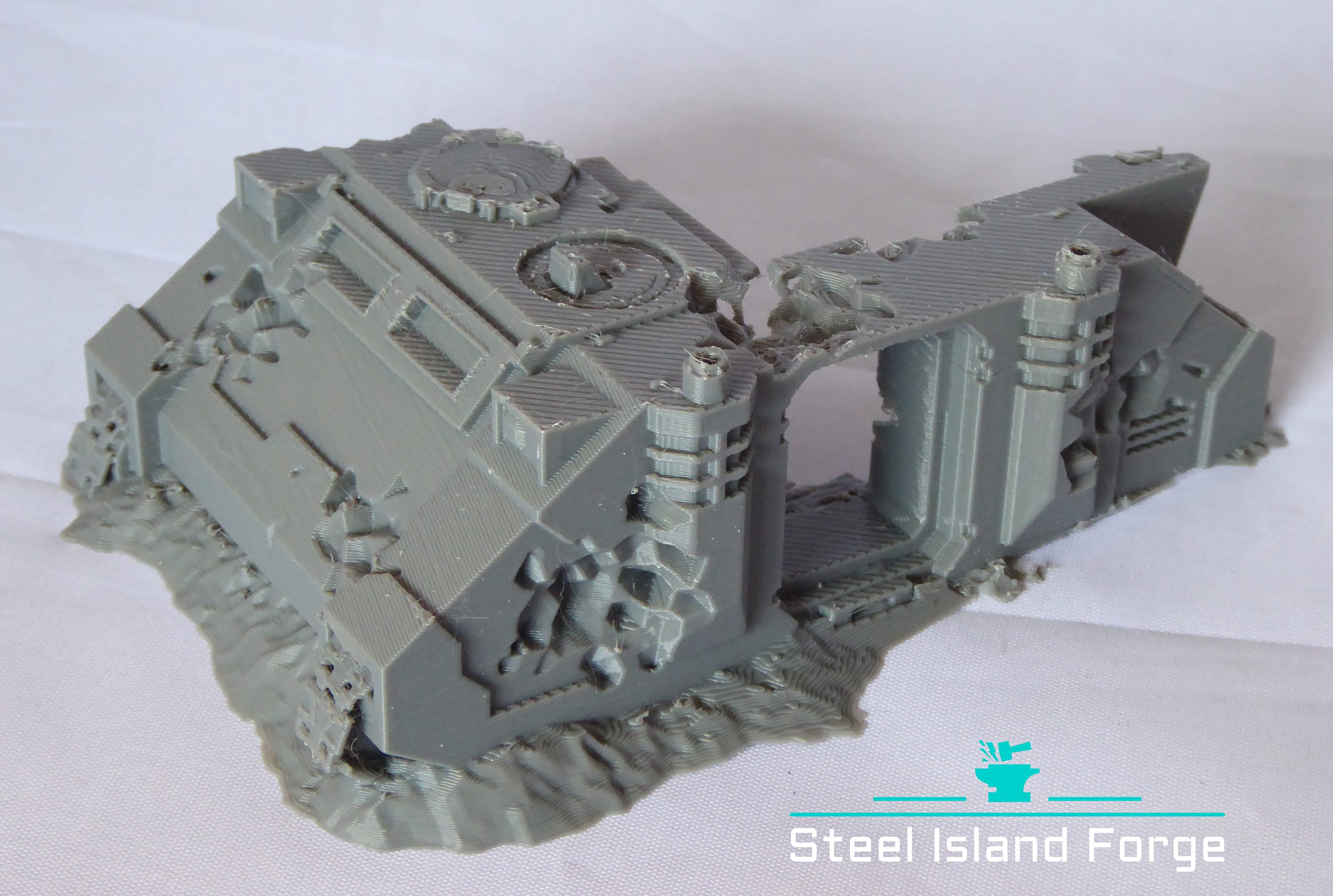 Rhino Wreck Terrain, Destroyed Small Tank Battlefield Scenery