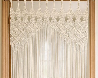 Handgemaakt macramé boho macramé deuropeningsgordijn voor woonkamerdecoratie | Aangepast formaat en kleur beschikbaar
